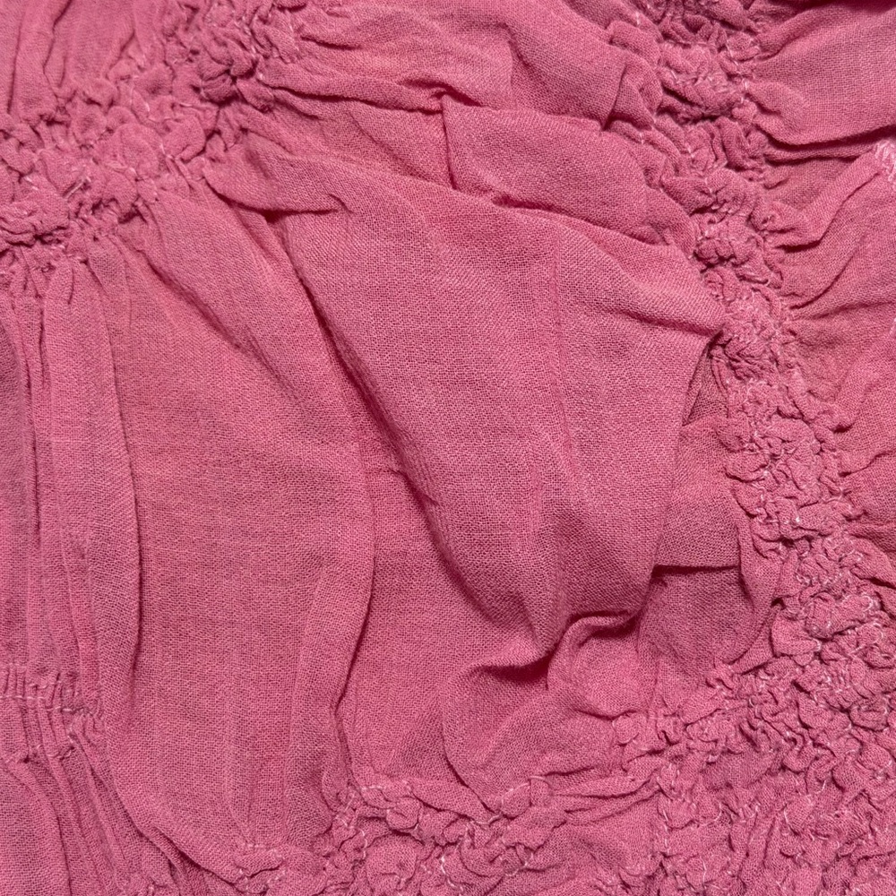 Anthropologie Pink Smocked Blouse - Picture 3 of 3